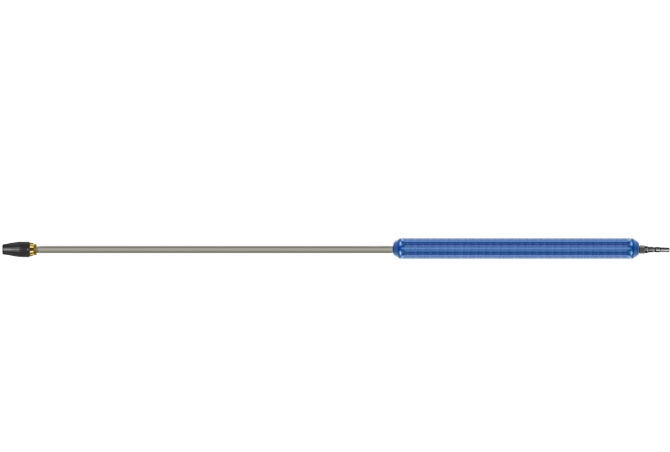 Lance acier 1m avec Turbobuse 1/4 F. Cône 20°. 100 - 250 bar.* Max. 100 °C et adaptateur 1/4F
